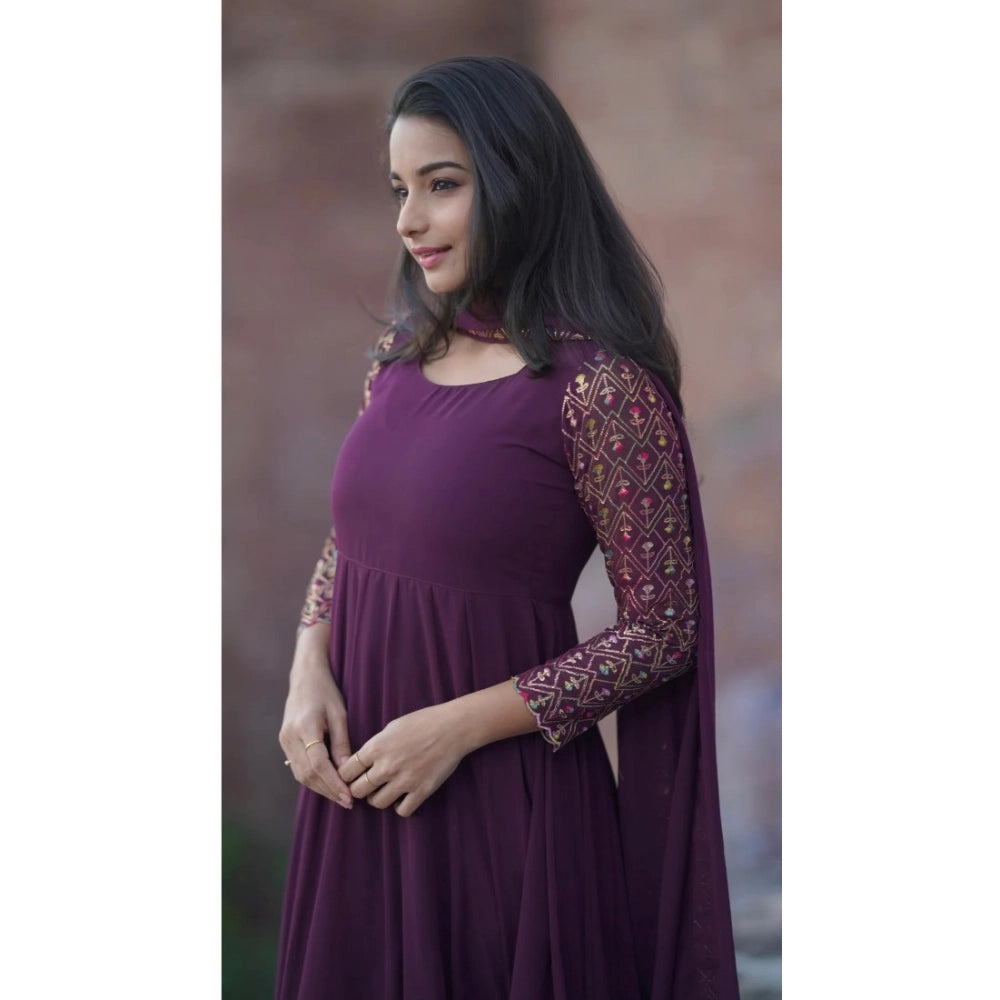 Designer Burgundy Ethnic Wear