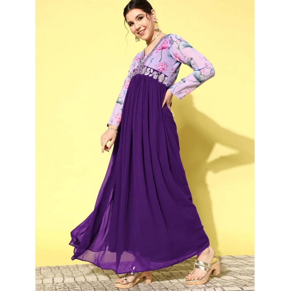 Purple Georgette Kurti