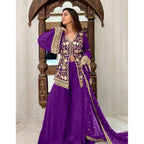 Gold Zari Work Ethnic Wear