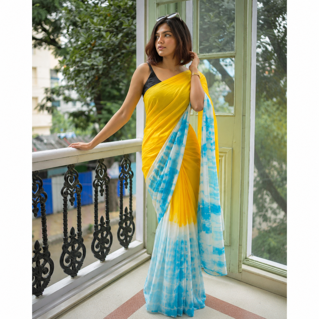 Dual Tone Saree