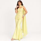 Butter Yellow Sharara Set
