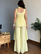 Butter Yellow Sharara Set