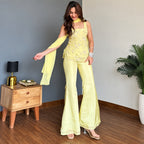 Butter Yellow Sharara Set
