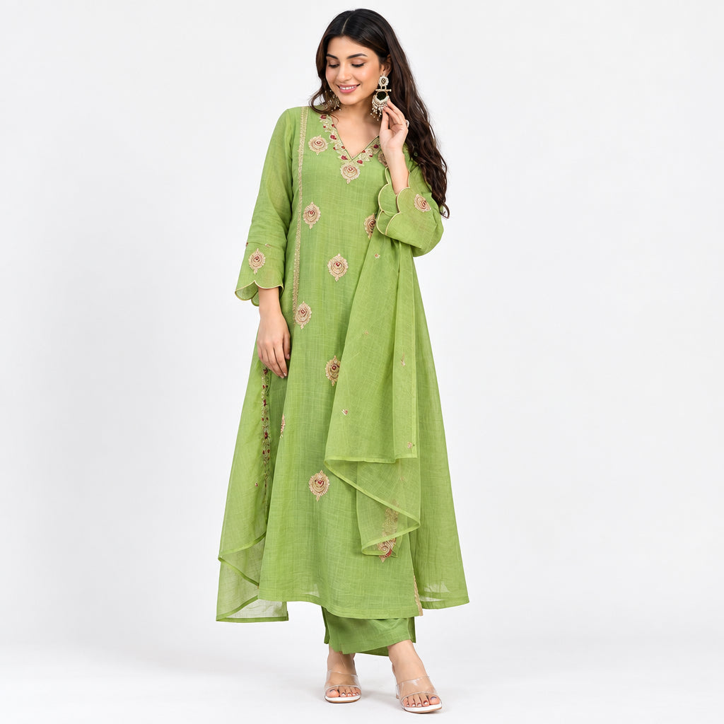 Green Grace Kurti Set