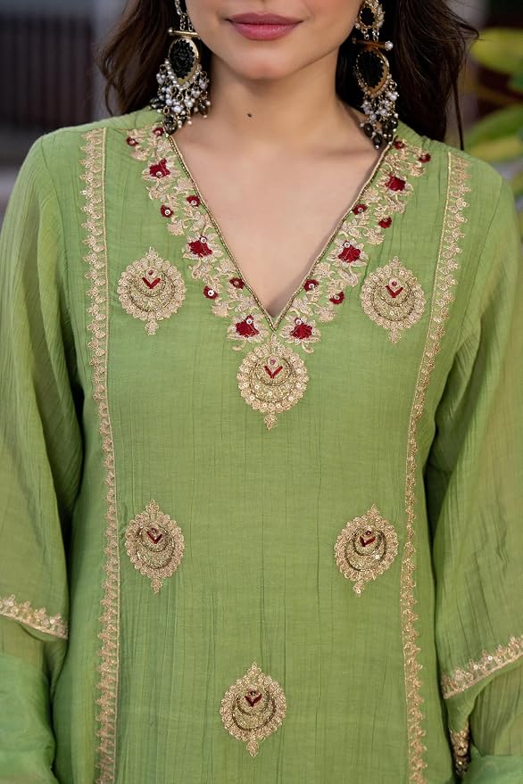 Green Grace Kurti Set