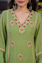 Green Grace Kurti Set