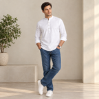 Men's White Casual Shirt
