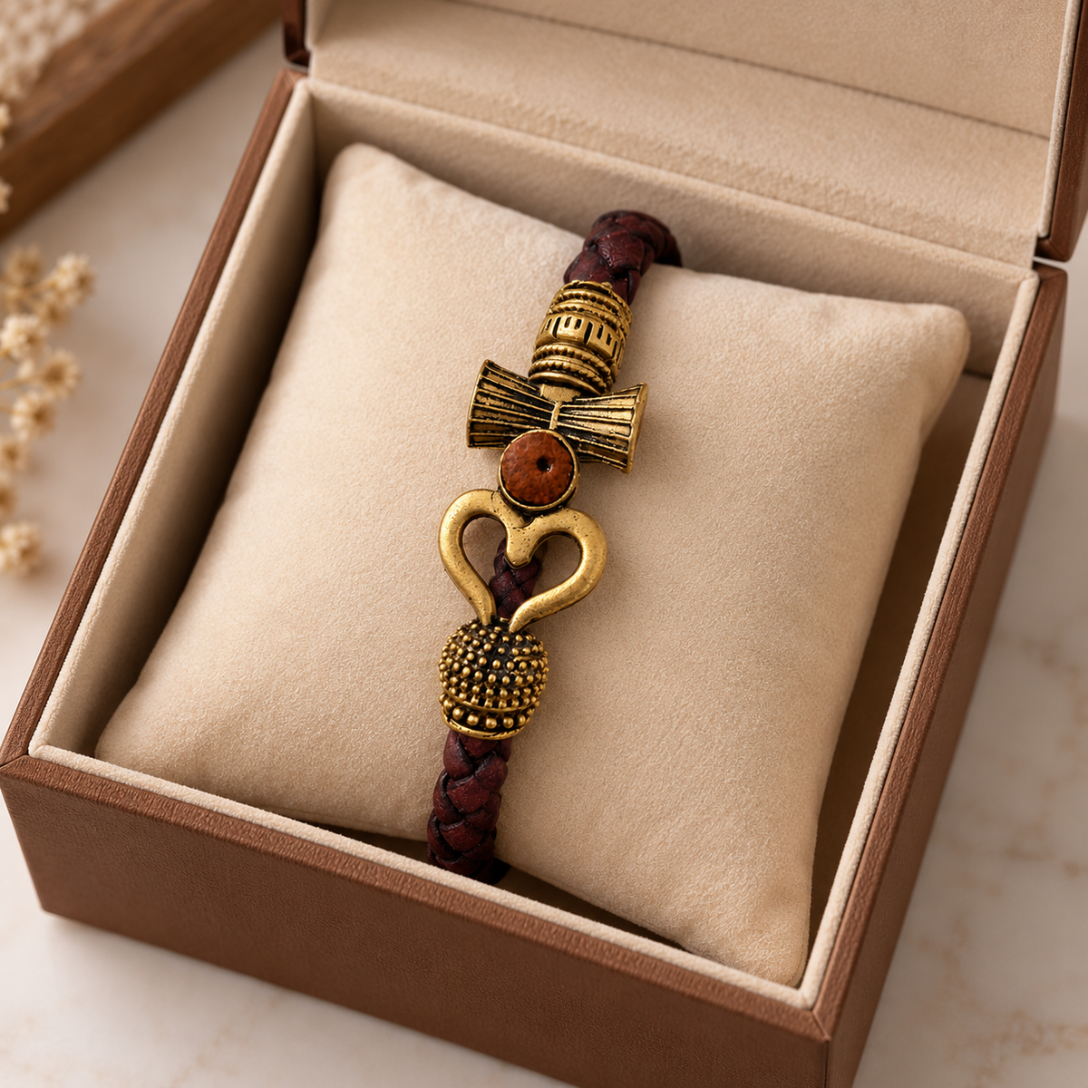 Trishul Om Rudraksha Bracelet