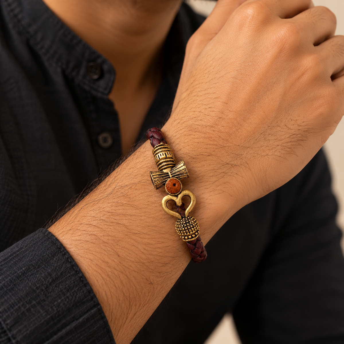 Trishul Om Rudraksha Bracelet