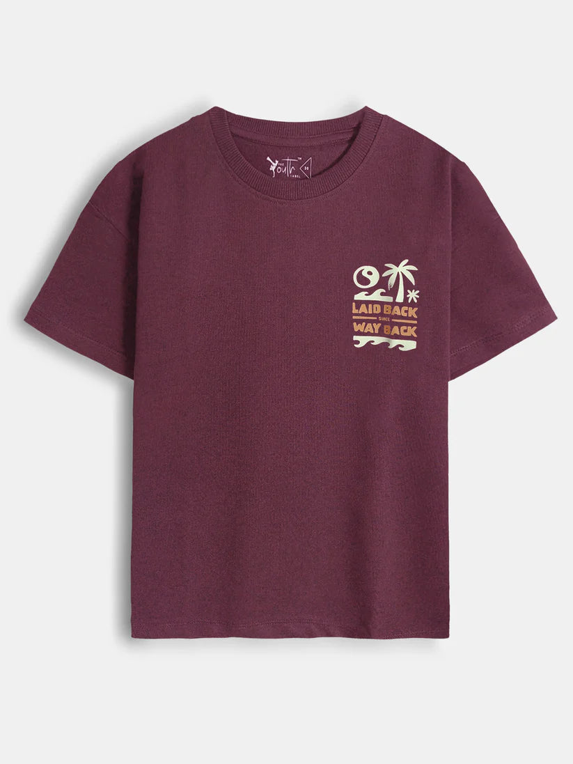 Oversize Fit Maroon T-Shirt
