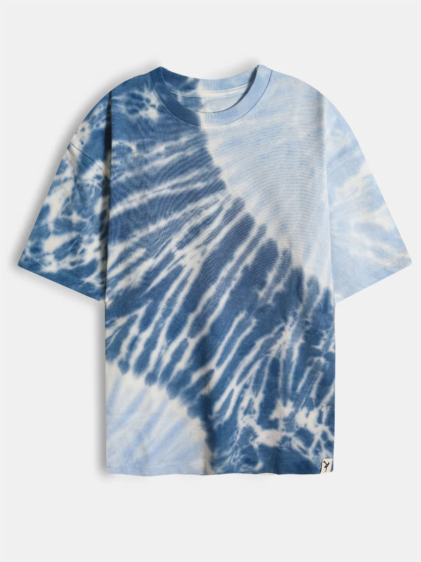 Oversize Fit Blue Tie n Dye T-Shirt