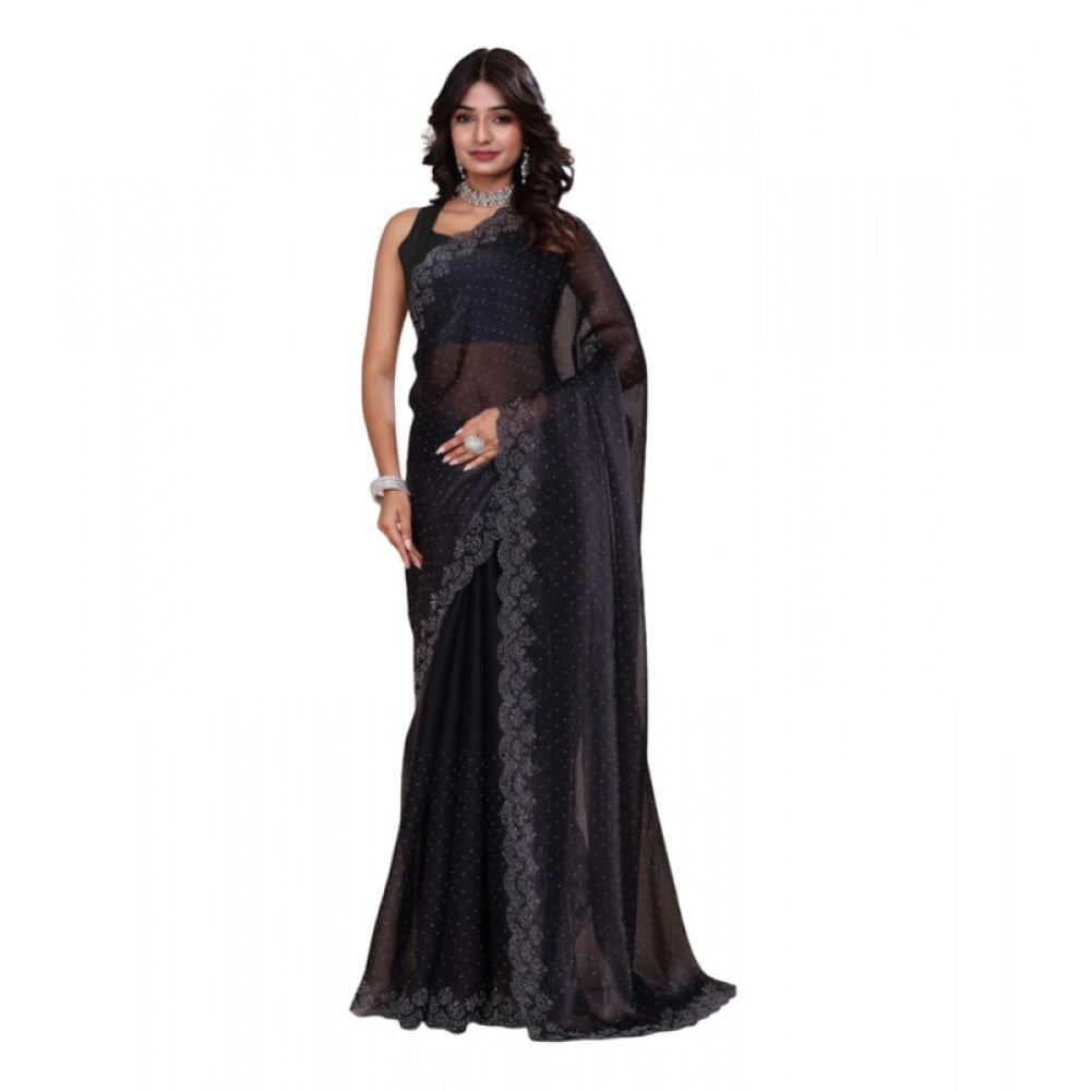 Black Embellished Saree