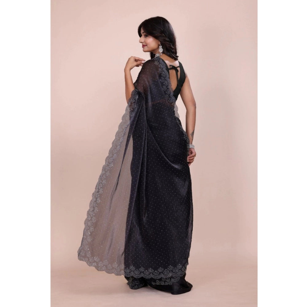 Black Embellished Saree