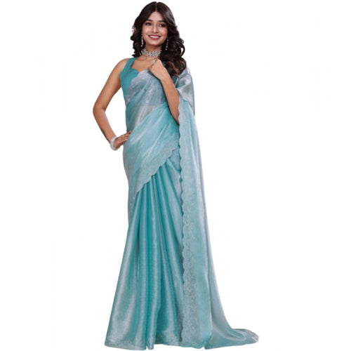 Light Blue Embellished Saree