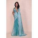 Light Blue Embellished Saree