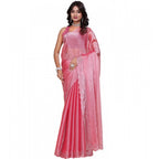 Pink Embellished Saree