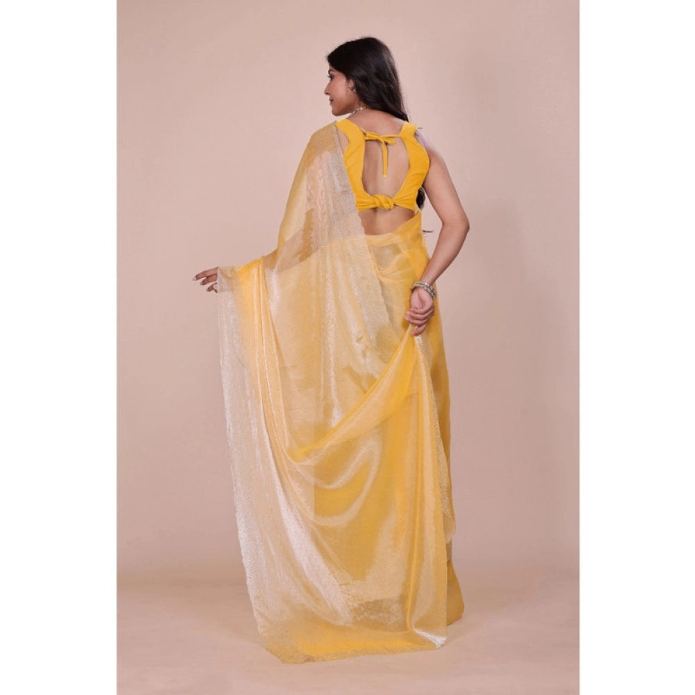 Yellow Embellished Saree