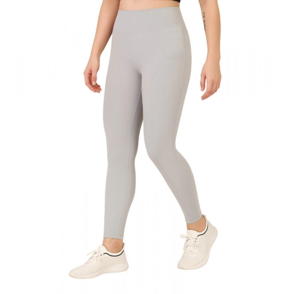 Grey Ankle length High Waisted Tights