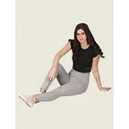 Grey Ankle length High Waisted Tights