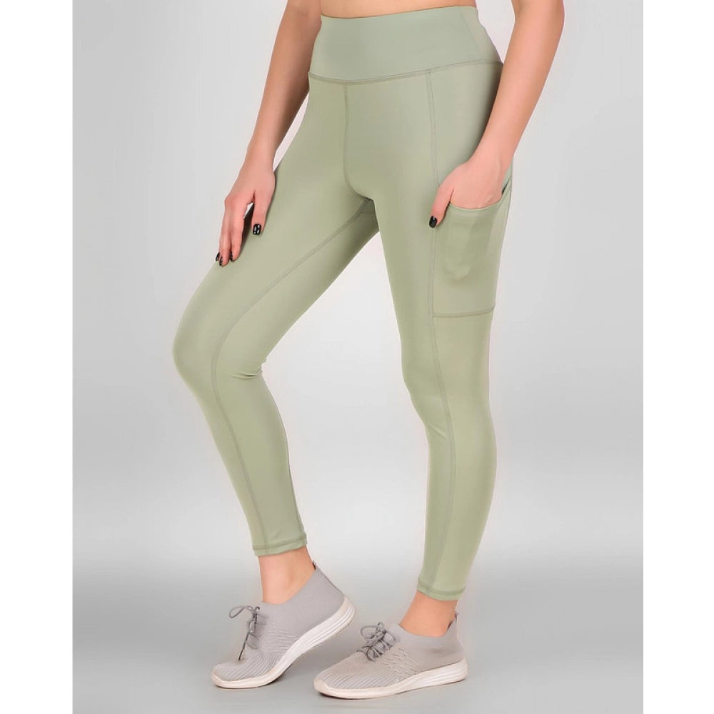 Sea Green Ankle length High Waisted Tights