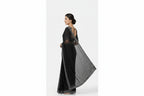 Classic Black Georgette Stone Work Saree