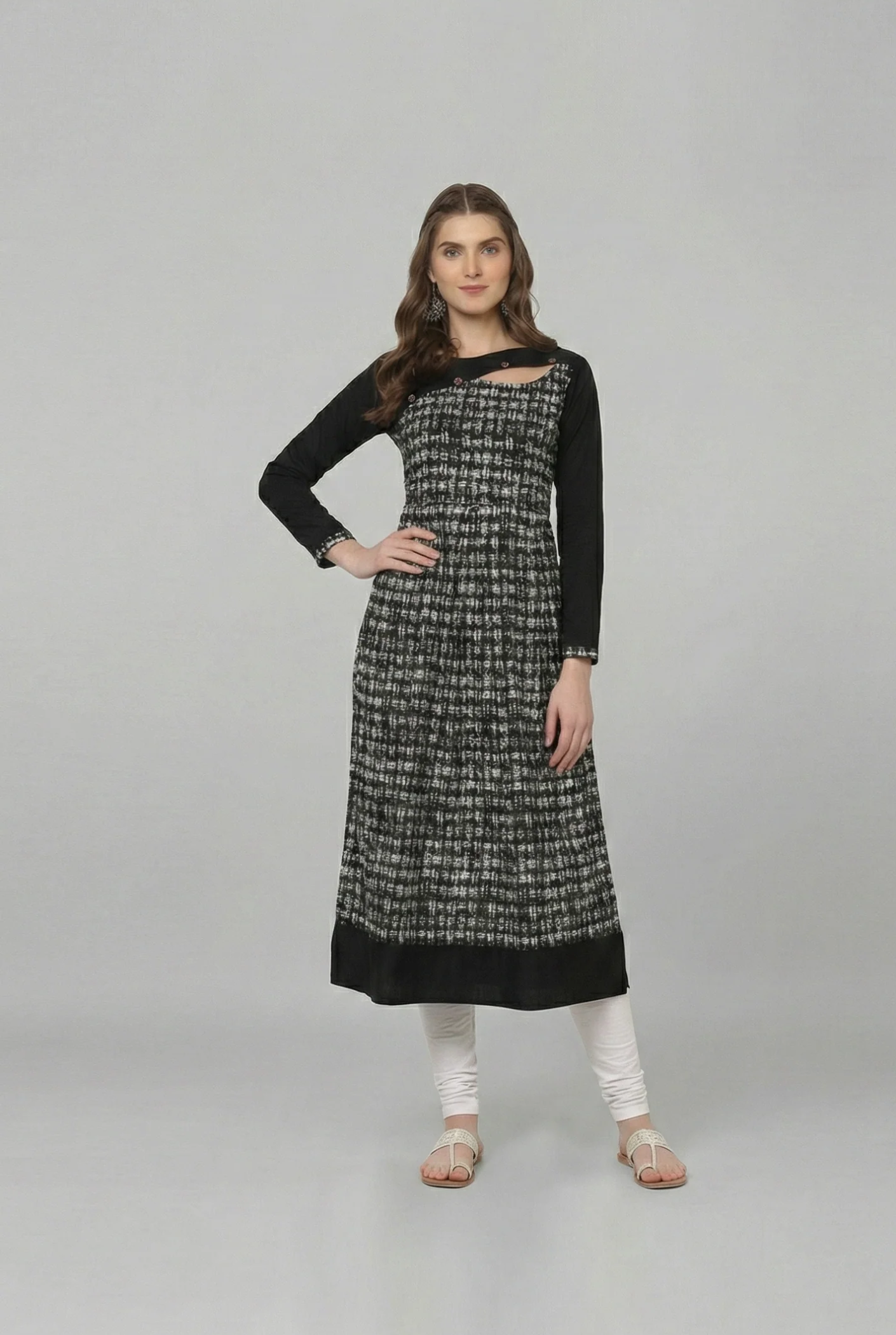 Black Cotton Kurti