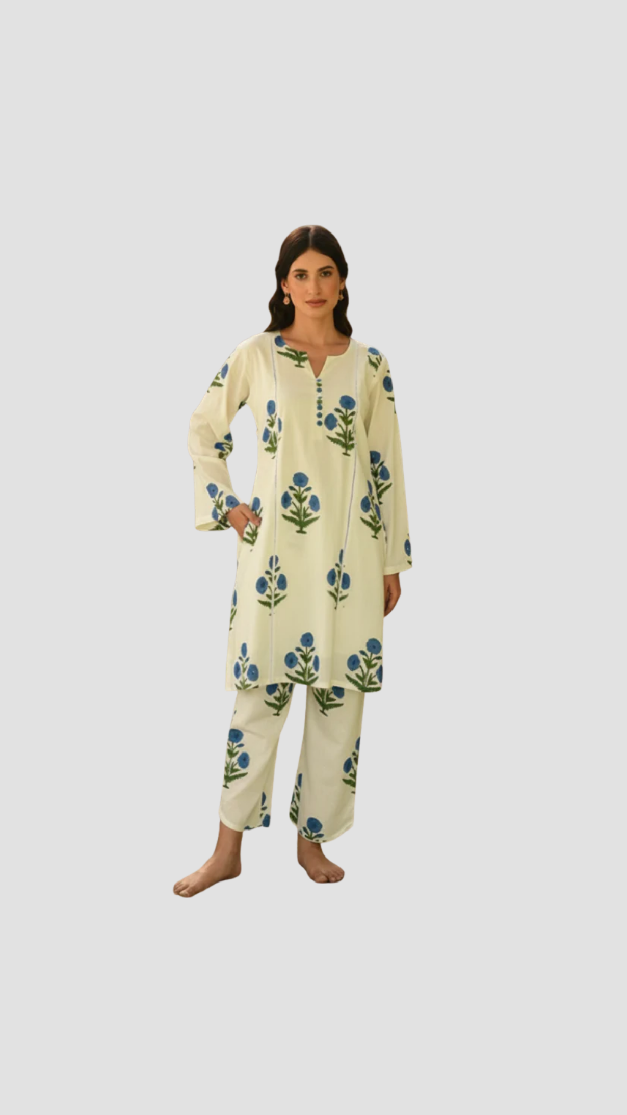 Beige Print Co-Ord Set