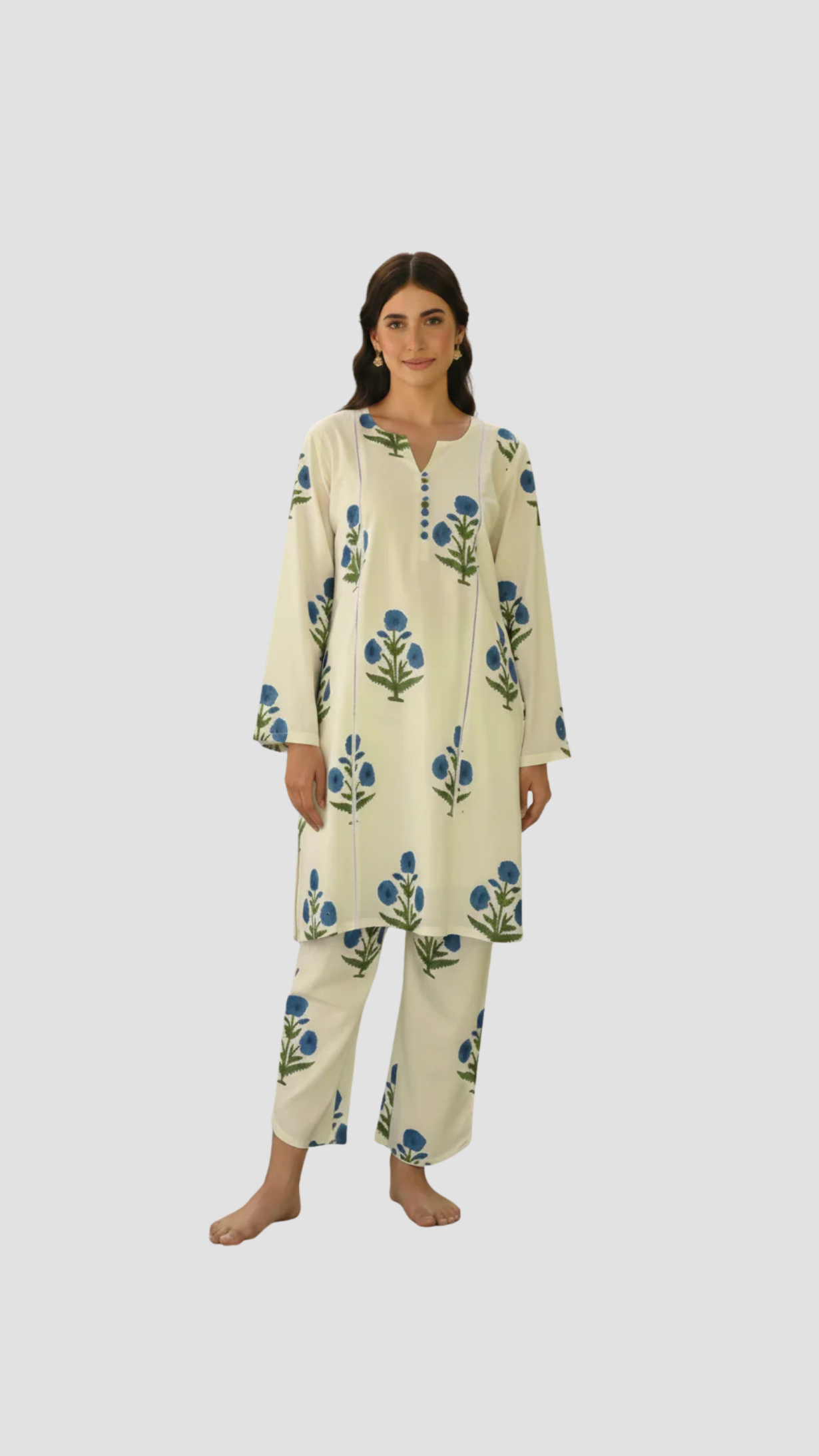 Beige Print Co-Ord Set