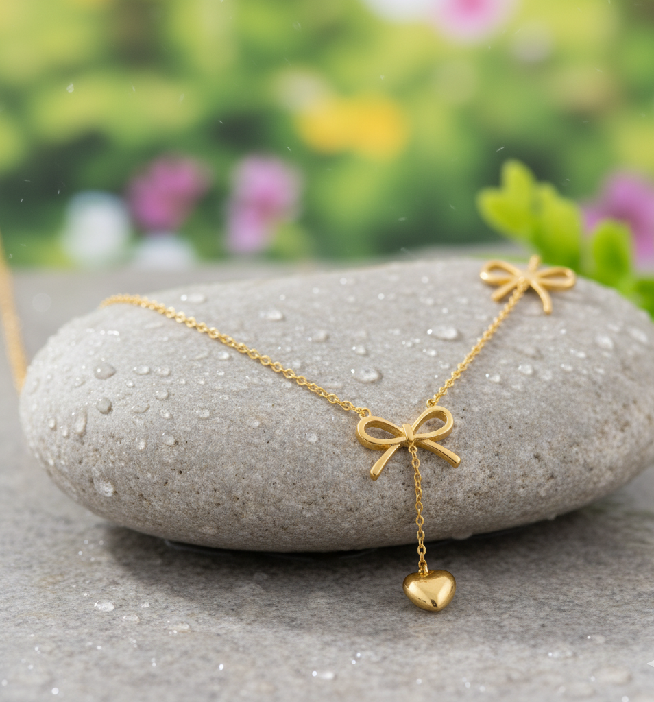 Bow and Heart Chain