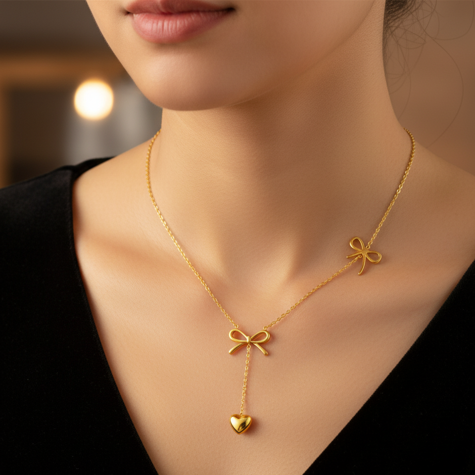 Bow and Heart Chain