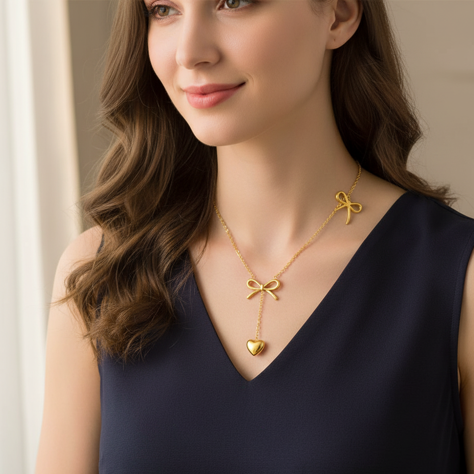 Bow and Heart Chain