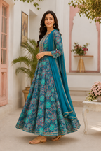 Cotton Sea Green floral set