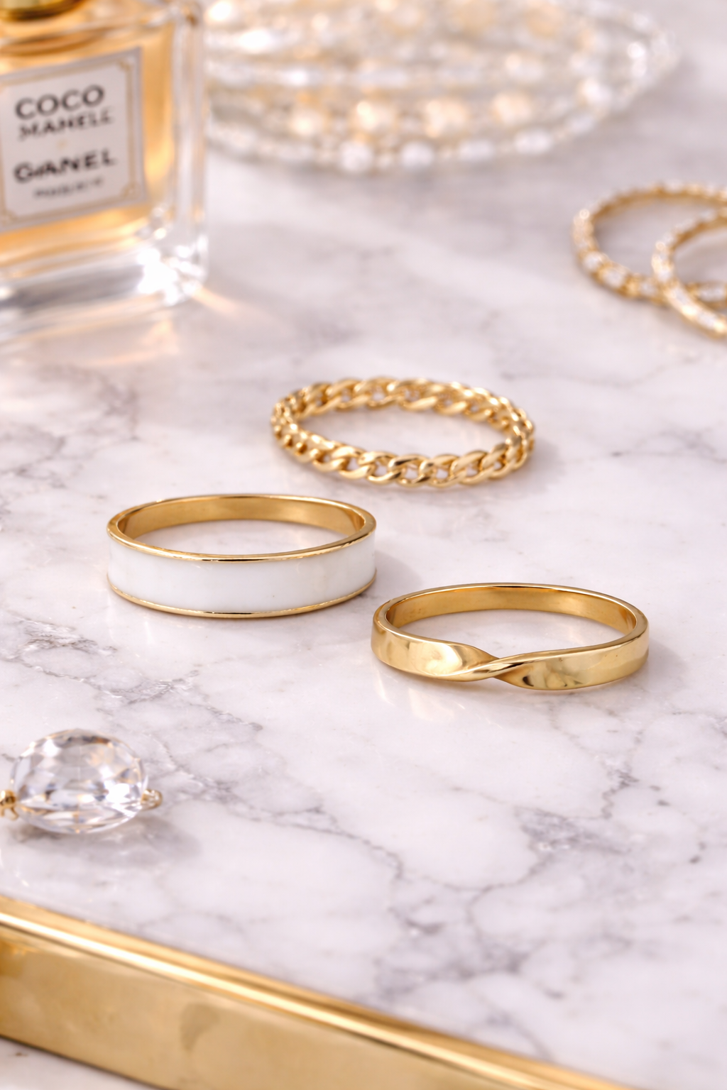 Gold Stackable Ring Set