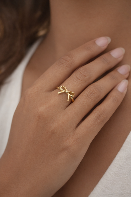 Golden Bae Bow Ring