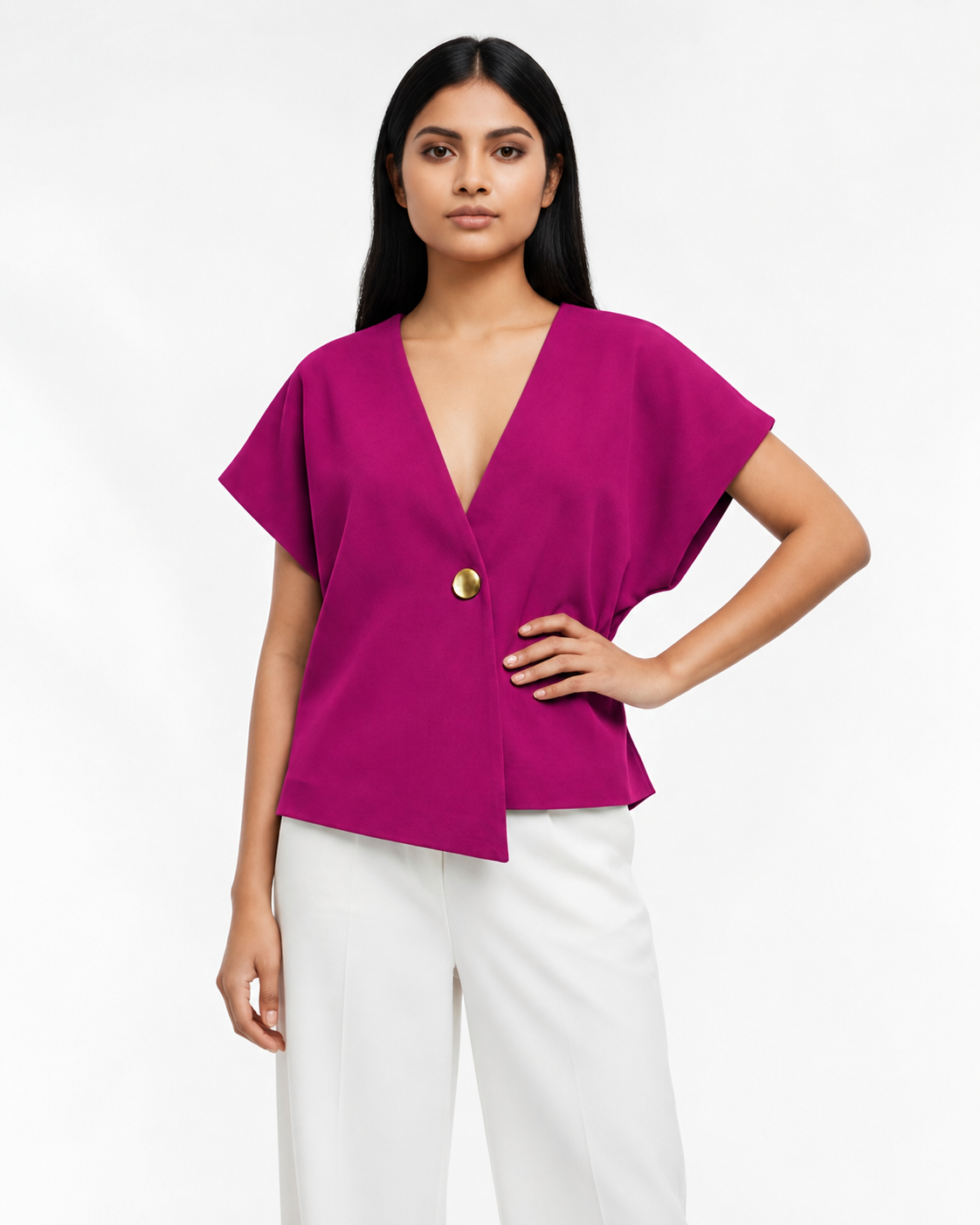 Asymmetric Pink Top