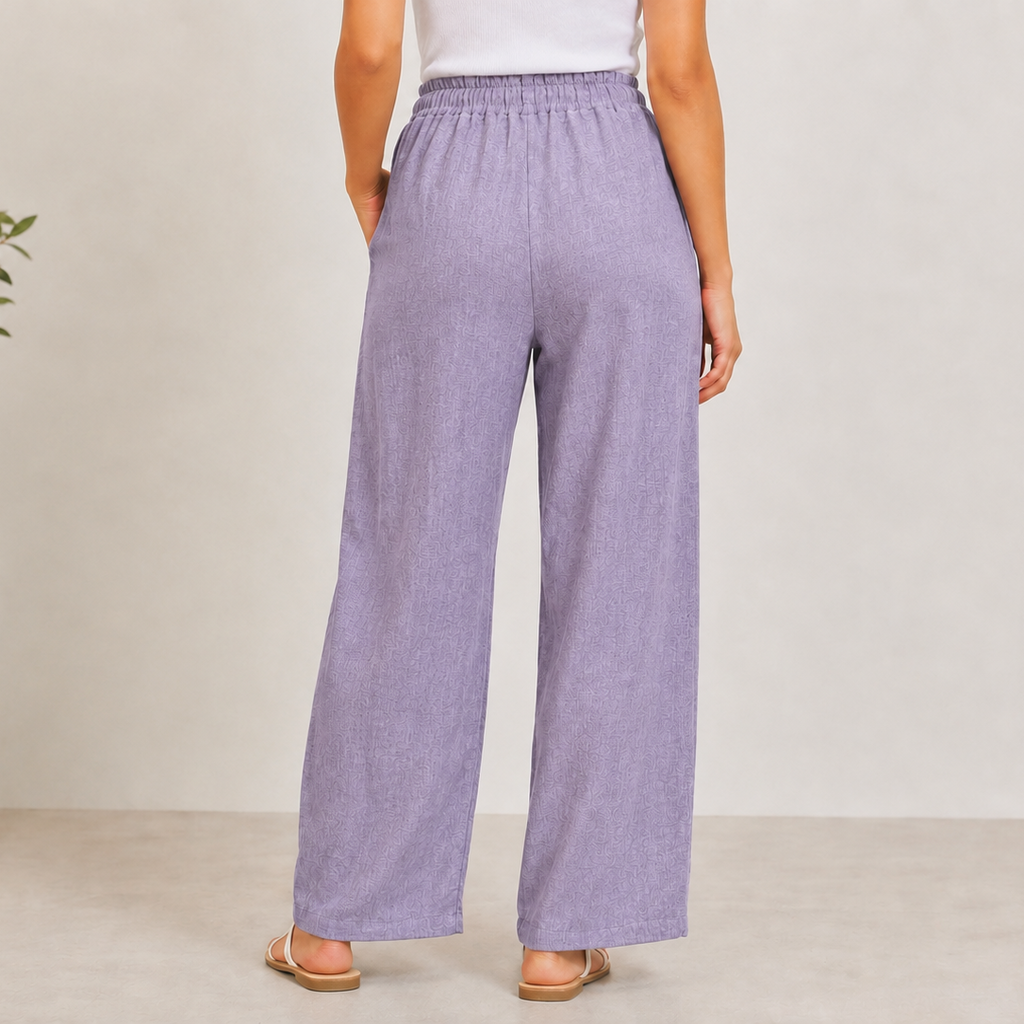 Breezy lavender wide-leg Trouser