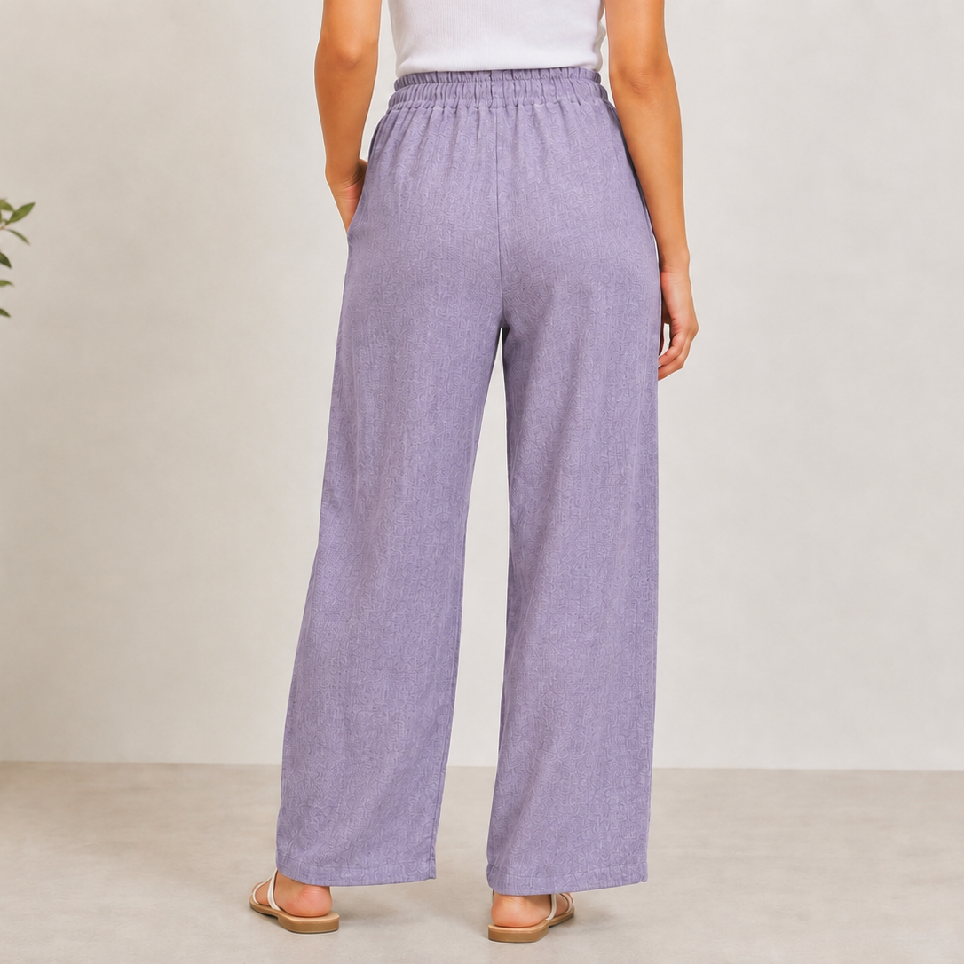 Breezy lavender wide-leg Trouser