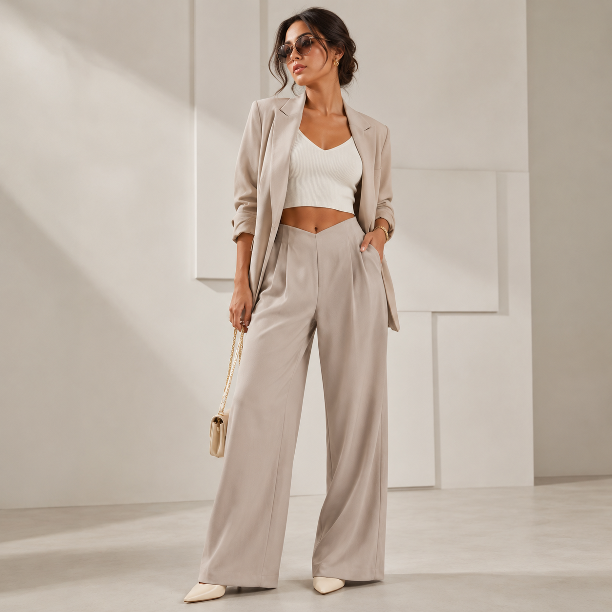 Sophisticated Taupe Trouser
