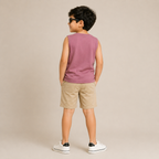 Dusty Pink Lion Sleeveless T-Shirt