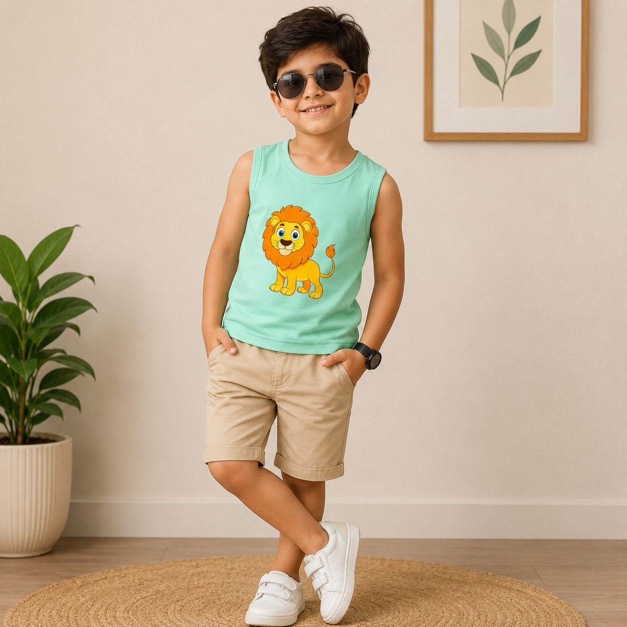 Lion Sleeveless T-Shirt