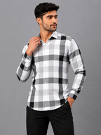 Black & White Checked Cotton Shirt
