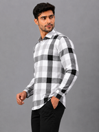 Black & White Checked Cotton Shirt