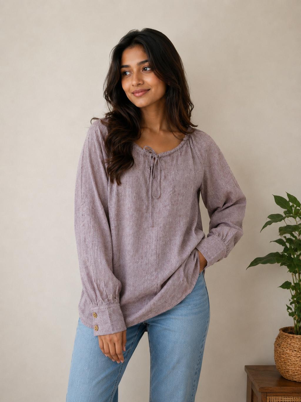 Tie-Up Tunic Top