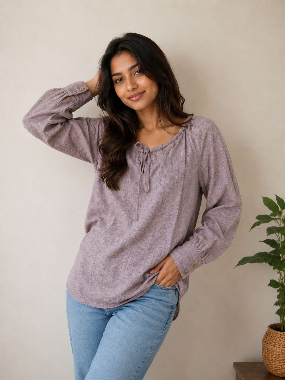 Tie-Up Tunic Top