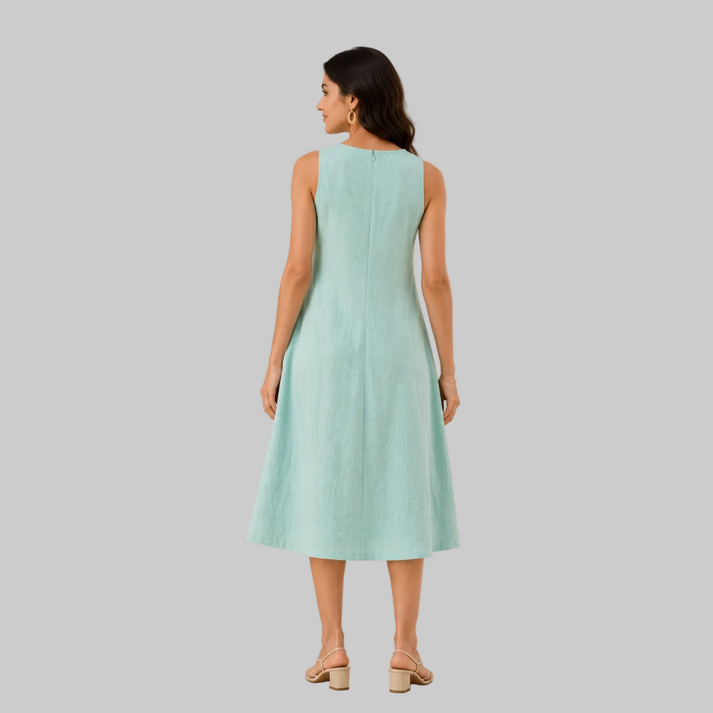 Sea Green A-Line Midi Dress