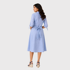 Blue A-Line Shirt Dress
