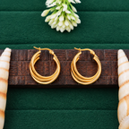 Triple Band Hoop Earrings