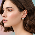 Cushion Cut Stud Earrings