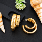 Chunky Gold Double-Hoop Earrings