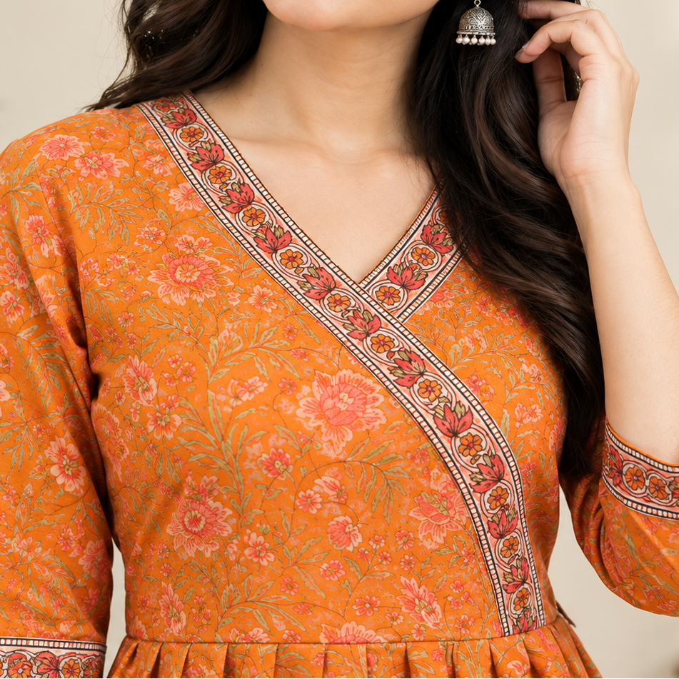 Marigold Bloom Peplum Top